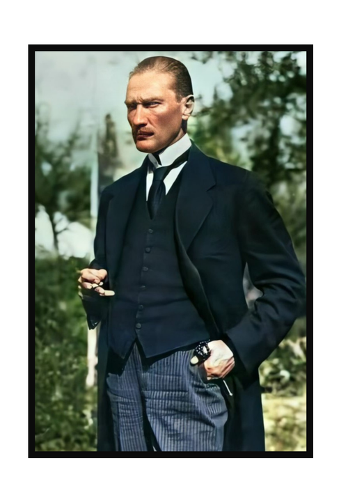 Mustafa Kemal Atatürk Tablosu – Modern Duvar Dekoru | Türk Lider Portresi
