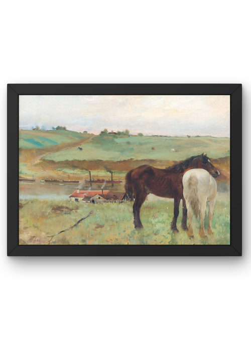 Horse in a Meadow (1871) – Edgar Degas At ve Doğa Temalı Kanvas Tablo