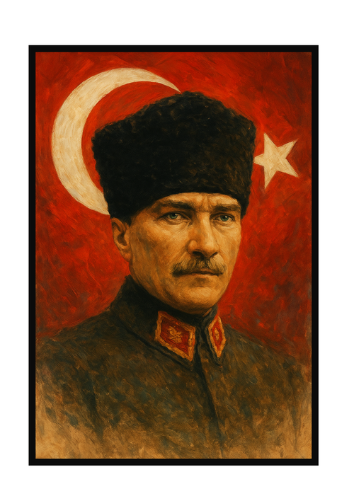 Atatürk Portresi Kanvas Tablo – Modern Sanatsal Dekor ve Hediye